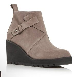 Eileen Fisher Wedge Bootie Tinker Sp Mongoose Suede‎ Women's Size 9
